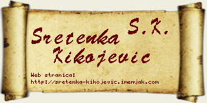 Sretenka Kikojević vizit kartica
